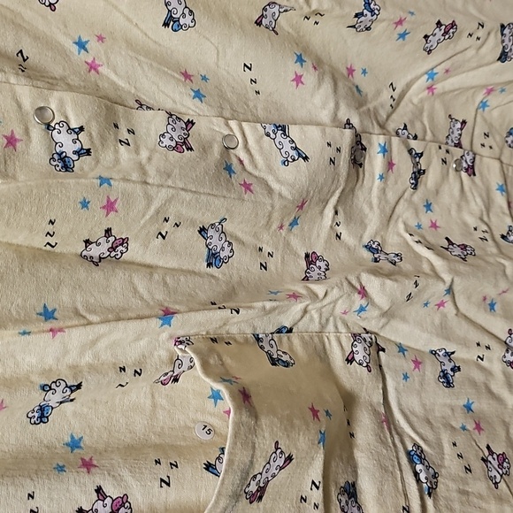 Nwt 100% Cotton Button Up Sleep Dress With Pockets - Picture 2 of 4